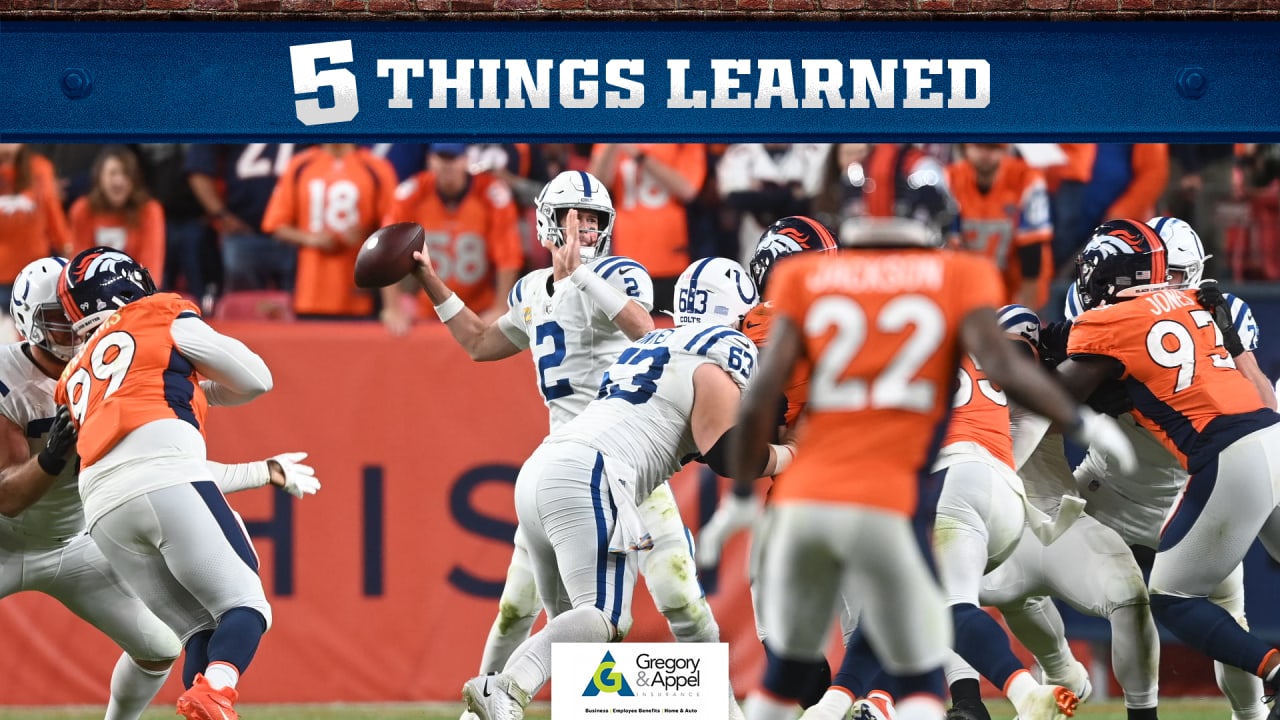 5 Things Learned, Colts vs. Broncos Week 5