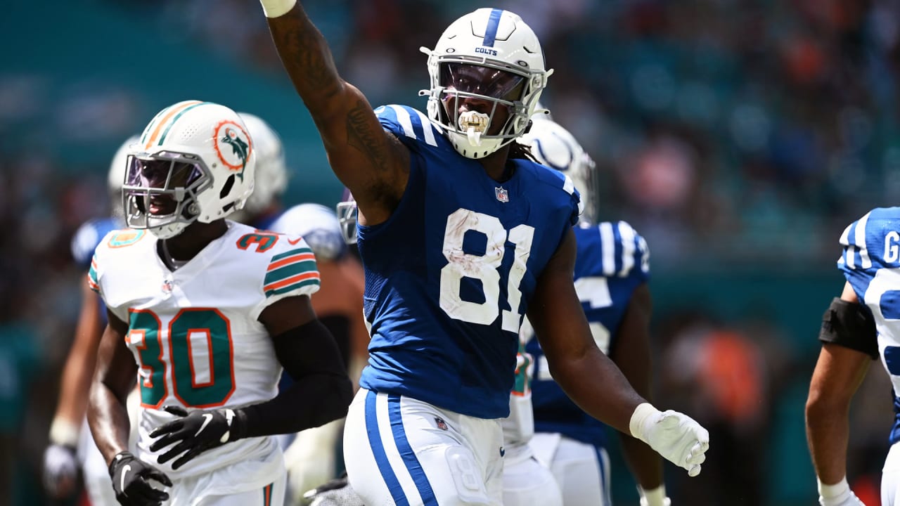 Colts tight end Mo-Alie Cox talks about the team's win over the Dolphins in  Miami