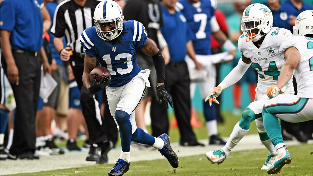 November 25, 2018: Miami Dolphins quarterback Ryan Tannehill (17) passes  the ball during NFL football game action between the Miami Dolphins and the  Indianapolis Colts at Lucas Oil Stadium in Indianapolis, Indiana.