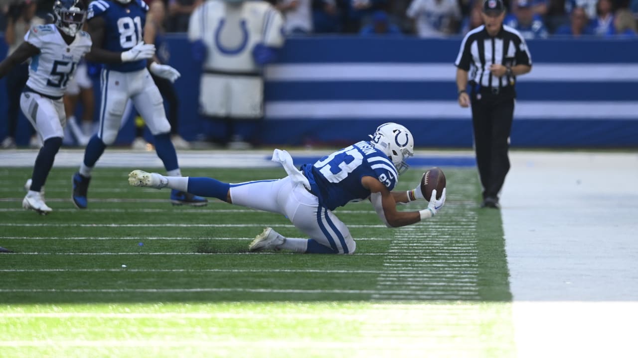 Indianapolis Colts tight end Kylen Granson runs with the ball during the  first half of a preseason NFL football game against the Buffalo Bills in  Orchard Park, N.Y., Saturday, Aug. 13, 2022. (