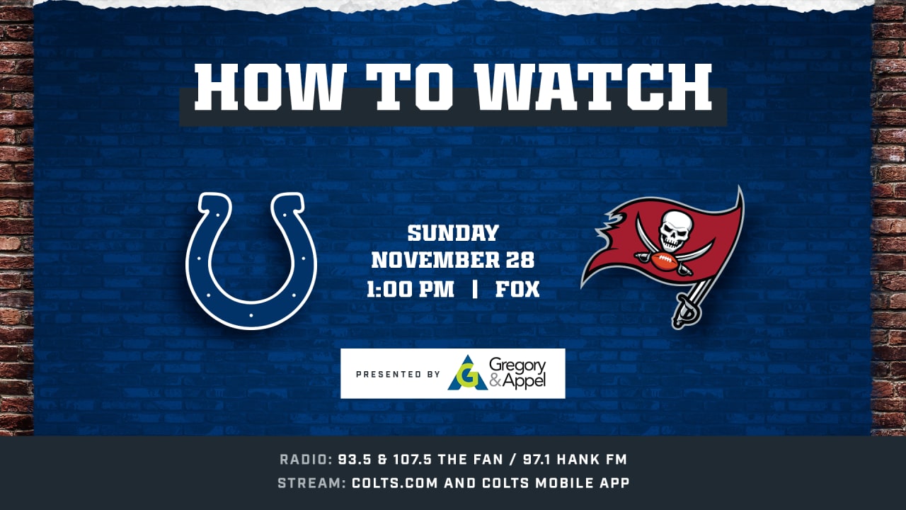 Colts vs. Bucs: Time, television, radio and streaming schedule