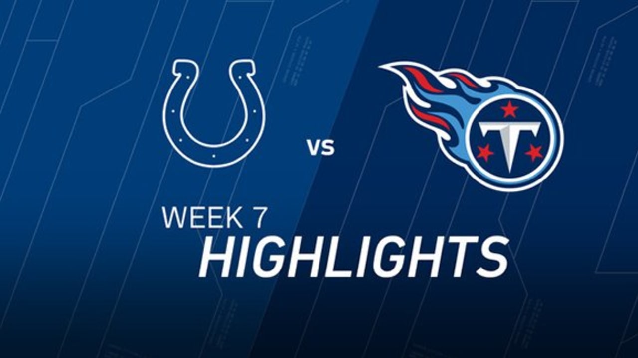 Indianapolis Colts visit Tennessee Titans in NFL Week 7 action