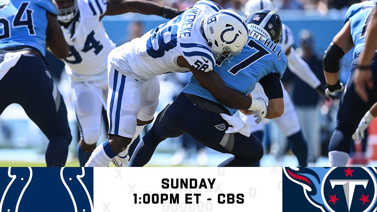 Indianapolis Colts visit Tennessee Titans in NFL Week 7 action