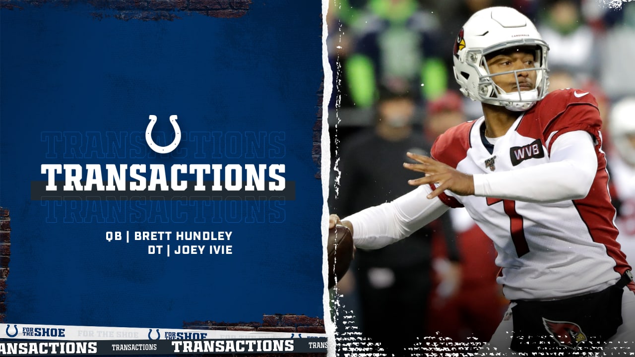 Colts today signed free agents quarterback Brett Hundley and defensive