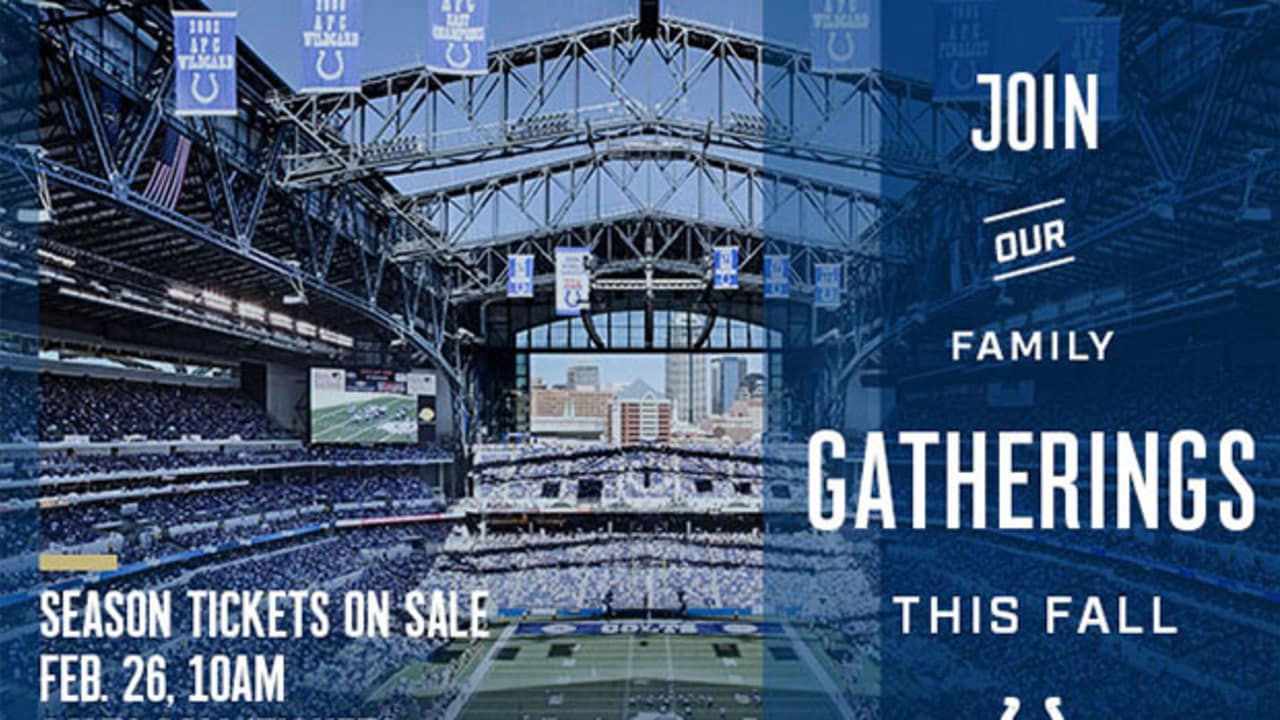 Colts Season Tickets On Sale February 26 At 10 A.M.