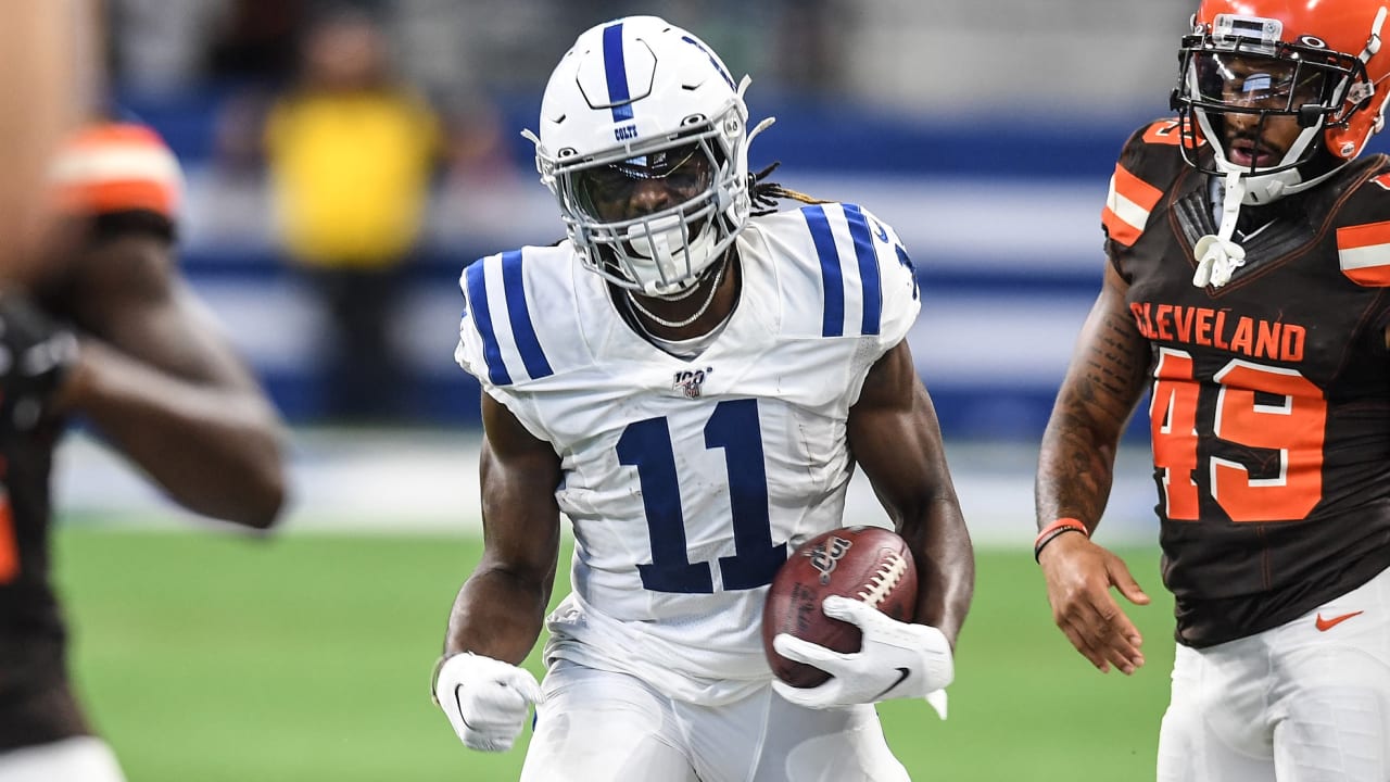 Indianapolis Colts running back Aca'Cedric Ware (38) during NFL football  preseason game action between the