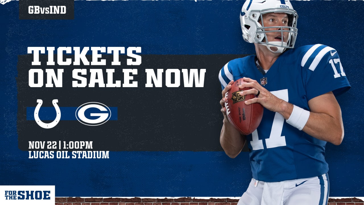 A limited number of singlegame tickets for Colts vs. Packers are