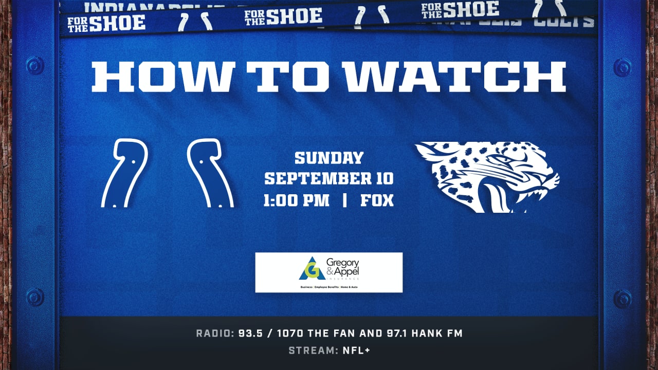 How to watch and listen: Jacksonville Jaguars at Indianapolis Colts