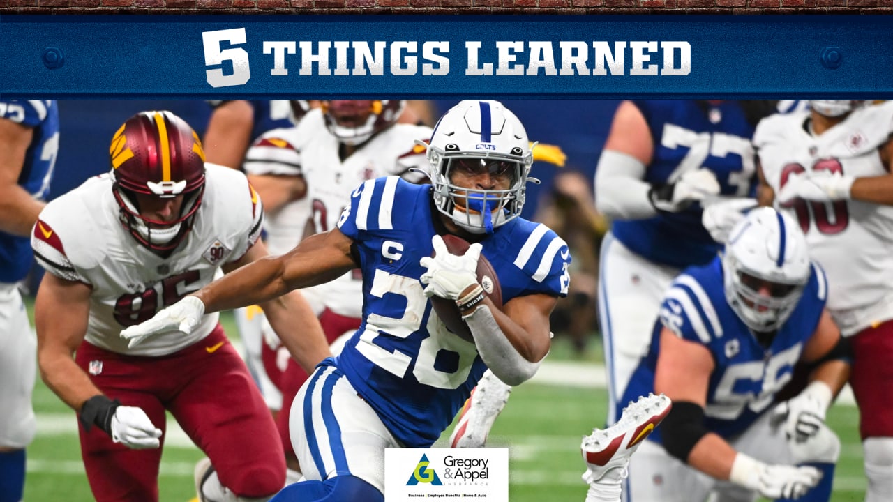 5 Things Learned, Colts vs. Commanders Week 8