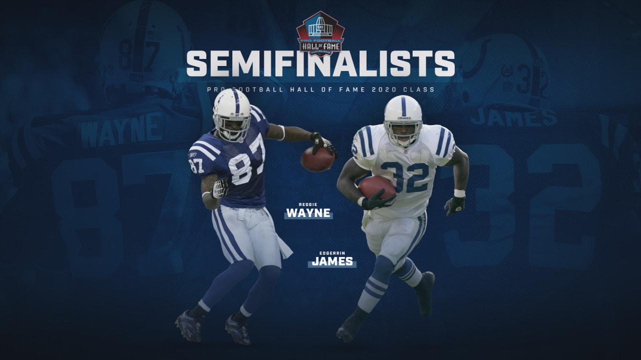 Former Indianapolis Colts greats Edgerrin James and Reggie Wayne