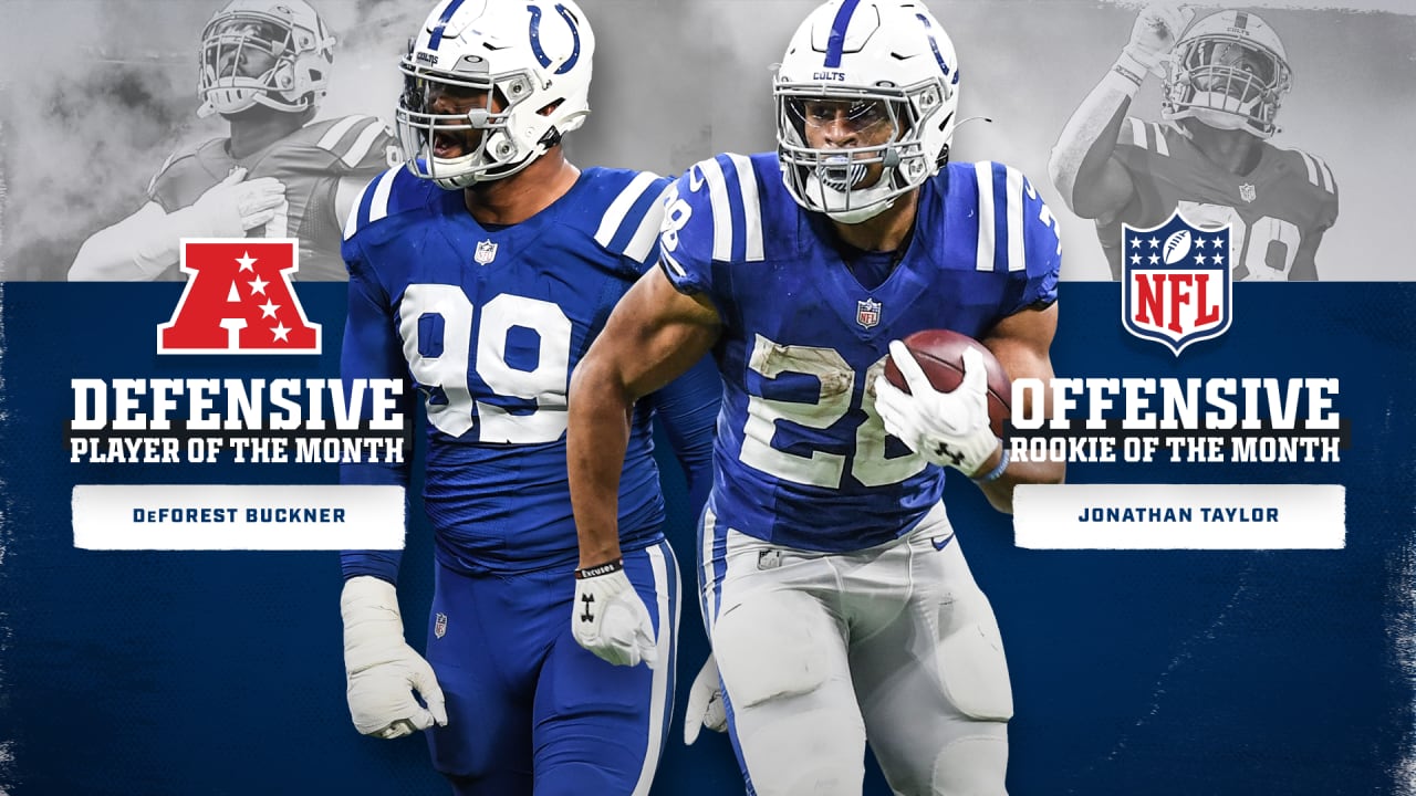 Indianapolis Colts defensive tackle DeForest Buckner has been named AFC  Defensive Player of the Month for December and running back Jonathan Taylor  has been named NFL Offensive Rookie of the Month