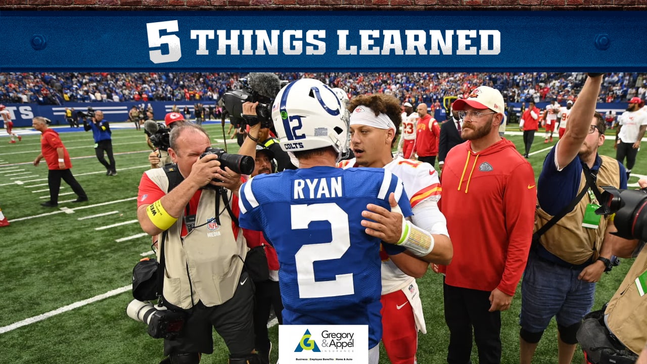 5 Things Learned, Colts vs. Chiefs Week 3