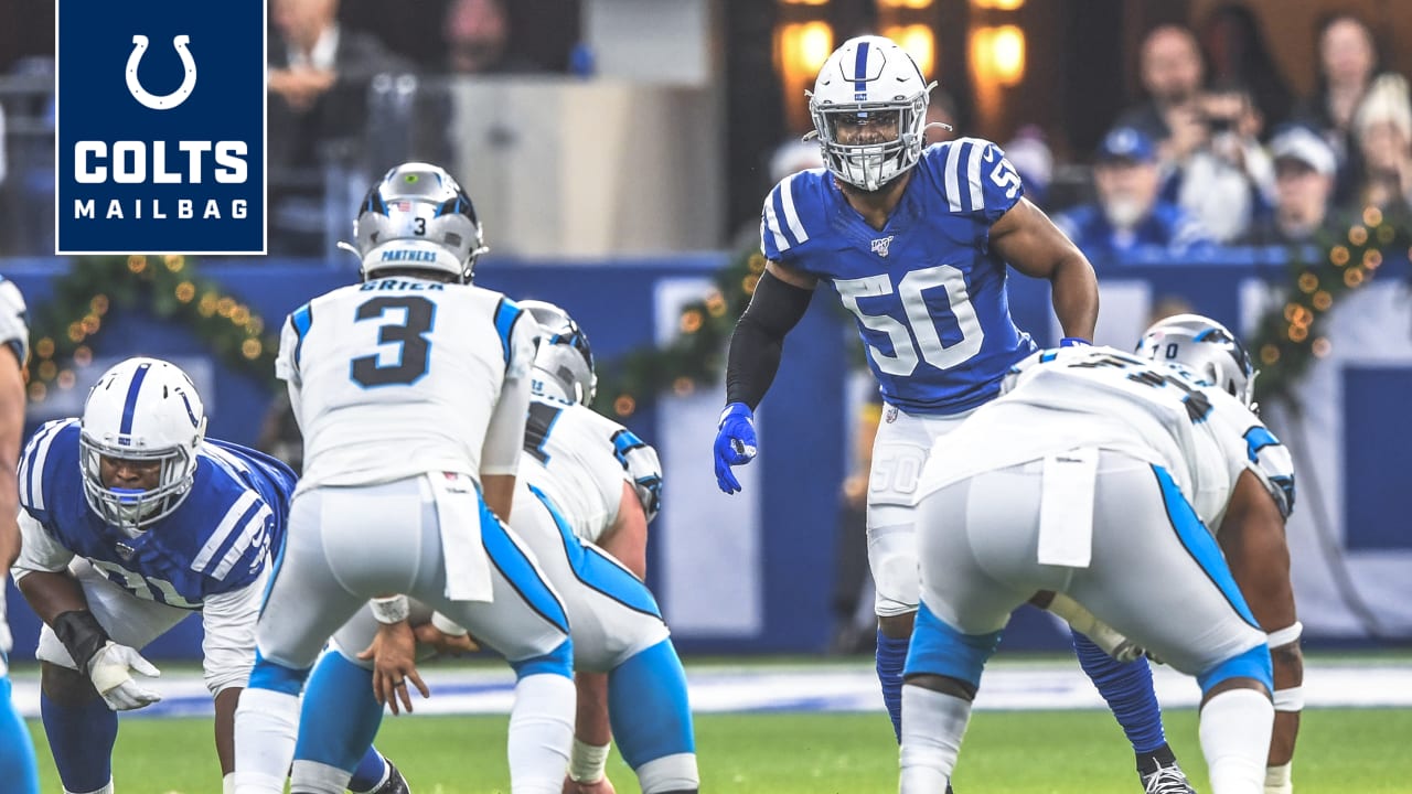 A Crucial Catch patch is on the jersey of Indianapolis Colts quarterback  Philip Rivers (17) as