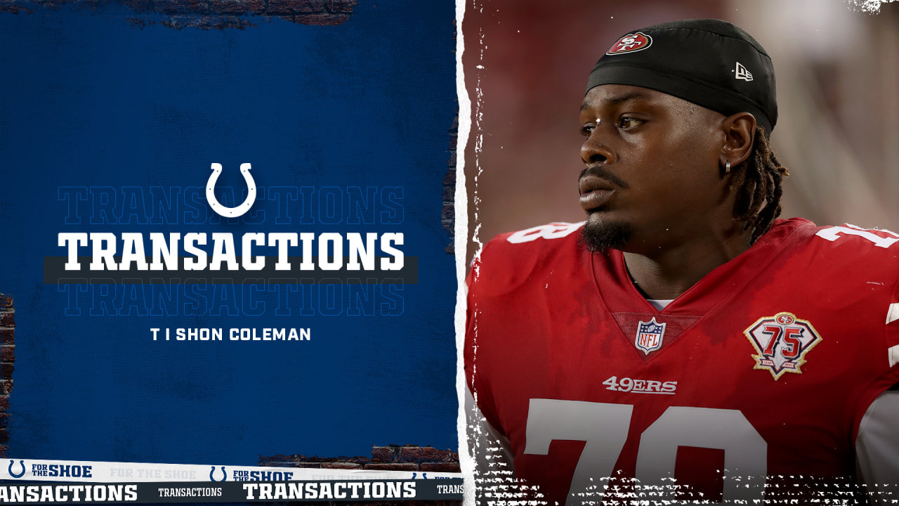 Colts Sign Former 49ers OT Shon Coleman to the Team's Practice Squad -  Stampede Blue