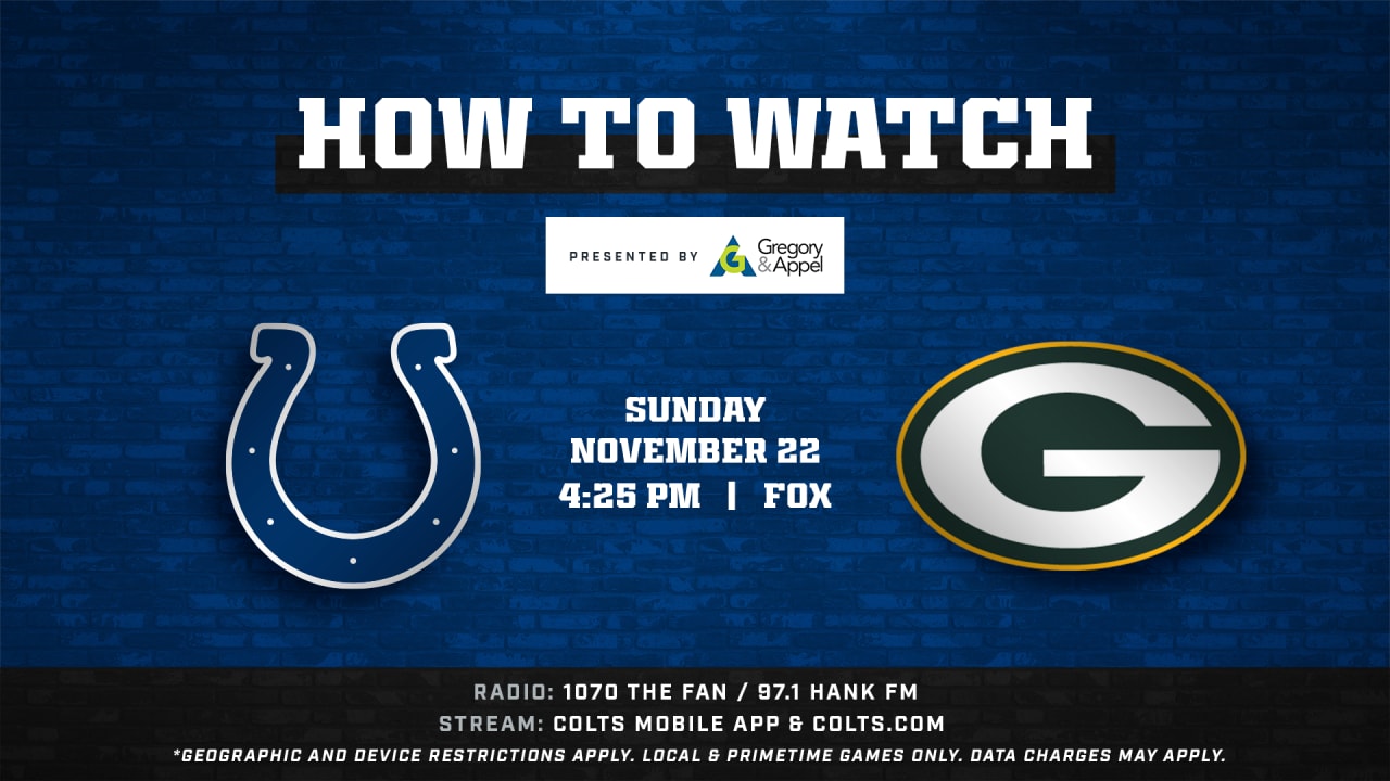 Packers vs. Colts coverage map: Where can NFL fans watch the Week 11 game  on TV?