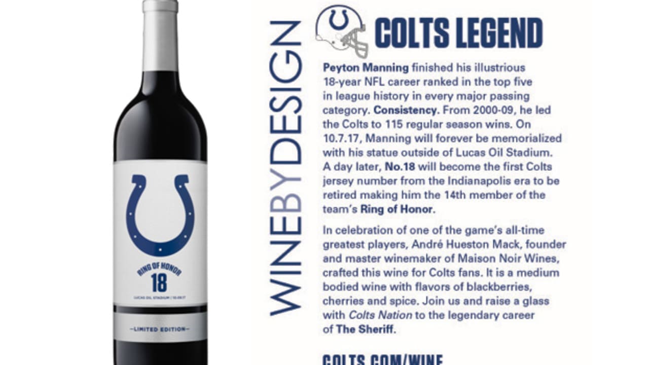 Colts Honor Peyton Manning With Ring Of Honor Wine