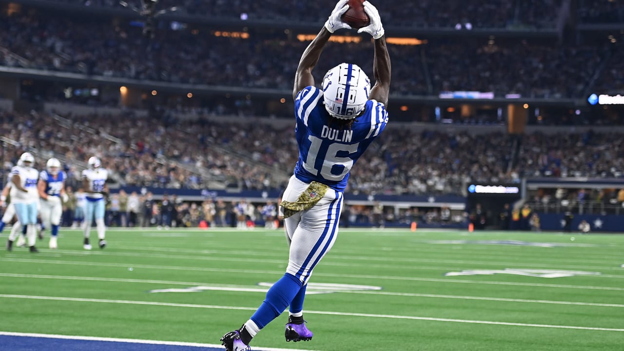 Ashton Dulin of the Indianapolis Colts looks on prior to the game