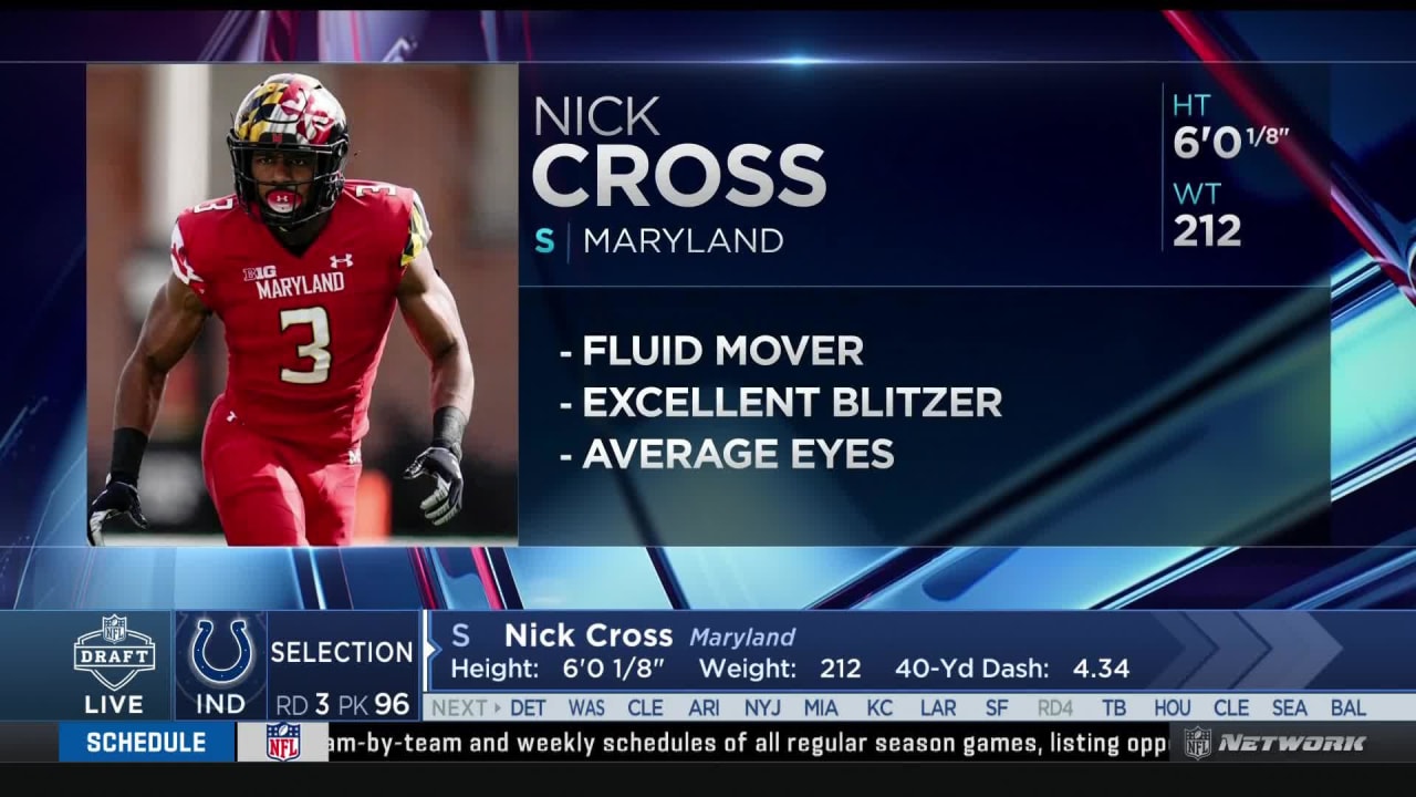 NFL draft: Indianapolis Colts trade up, select S Nick Cross at No. 96