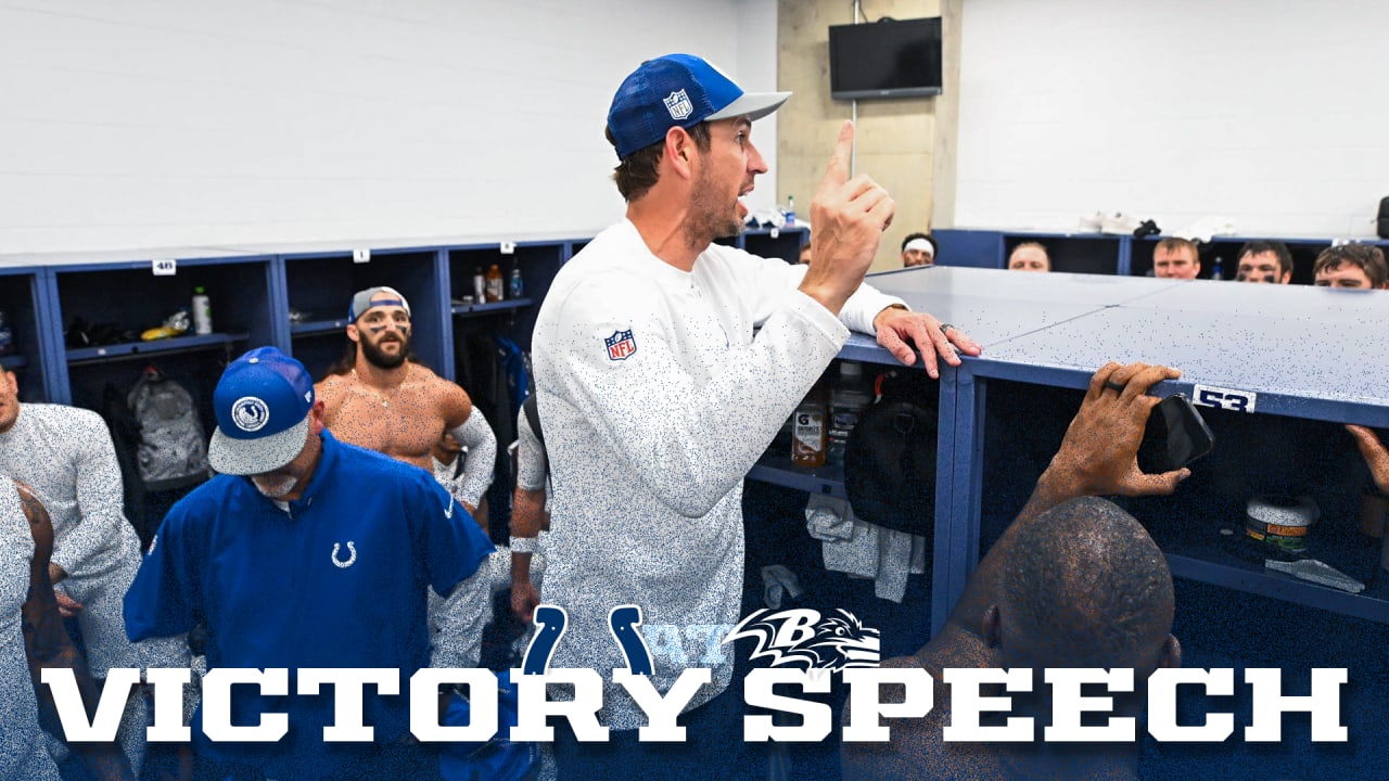 Victory Speech Colts at Ravens