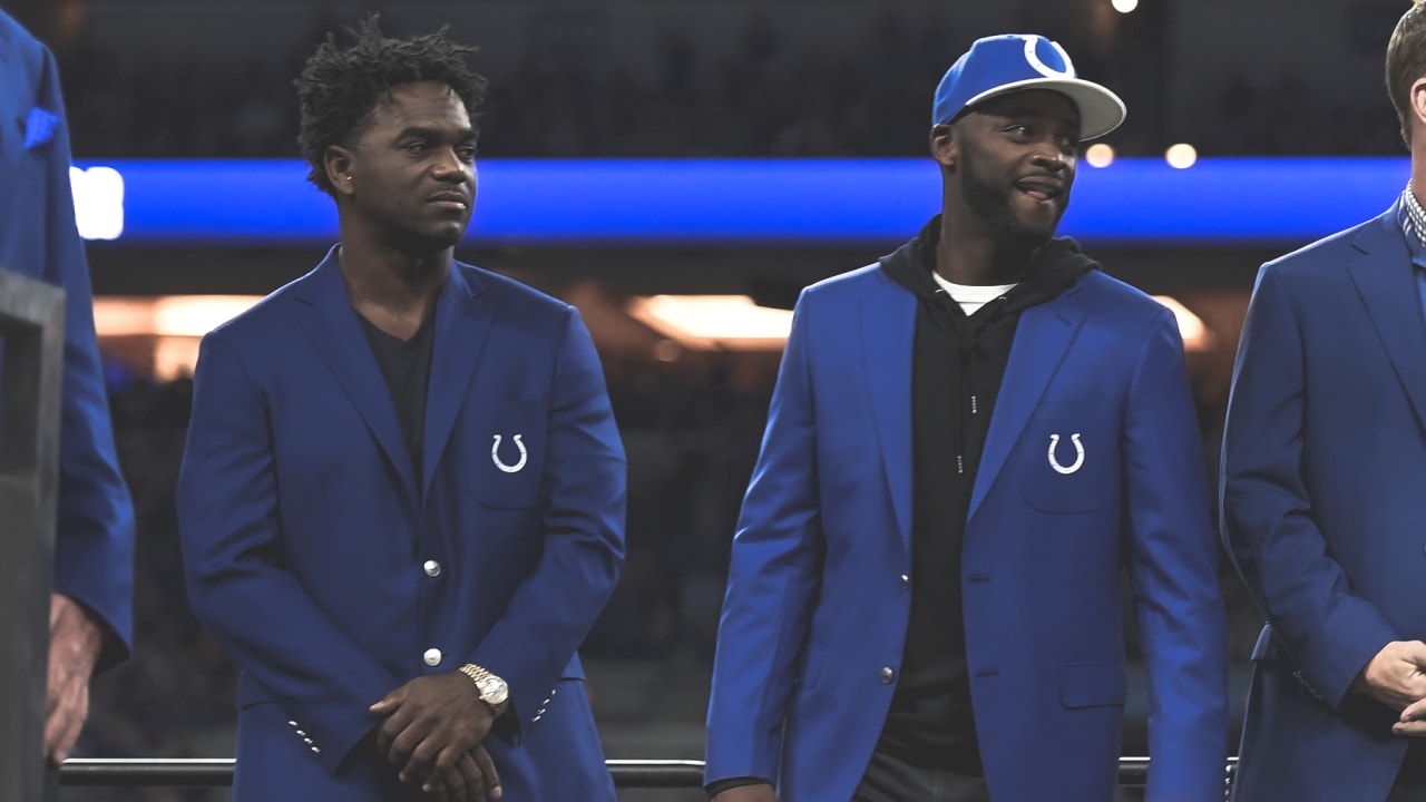 Former Indianapolis Colts greats Edgerrin James and Reggie Wayne