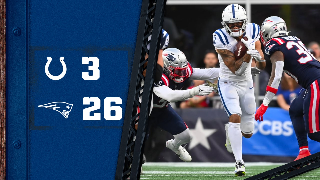 Patriots vs. Colts: Defense helps New England cruise to 26-3 victory