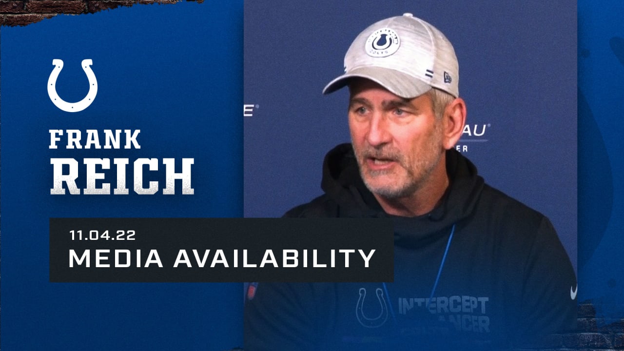 Indianapolis Colts head coach Frank Reich on the field during an