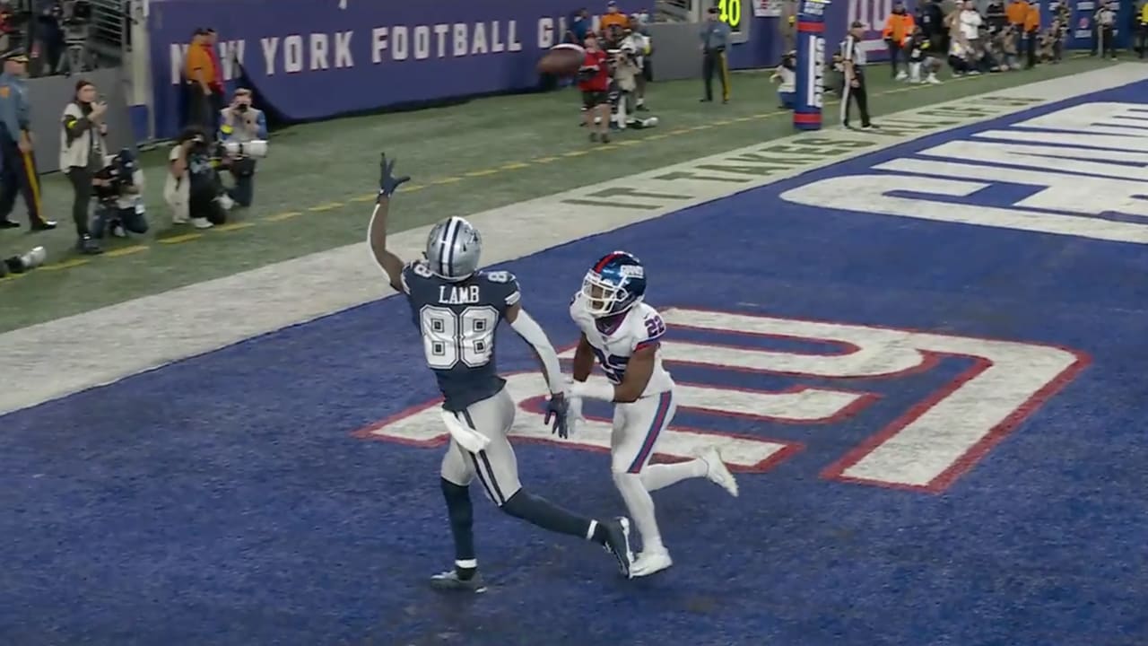 Dallas Cowboys 23-16 New York Giants, CeeDee Lamb one-handed TD catch,  summary: score, stats, highlights