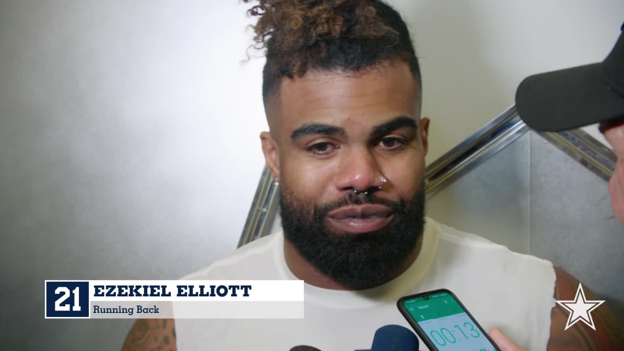 Watch Ezekiel Elliott play QB in a bucket hat, celebrate a pass to