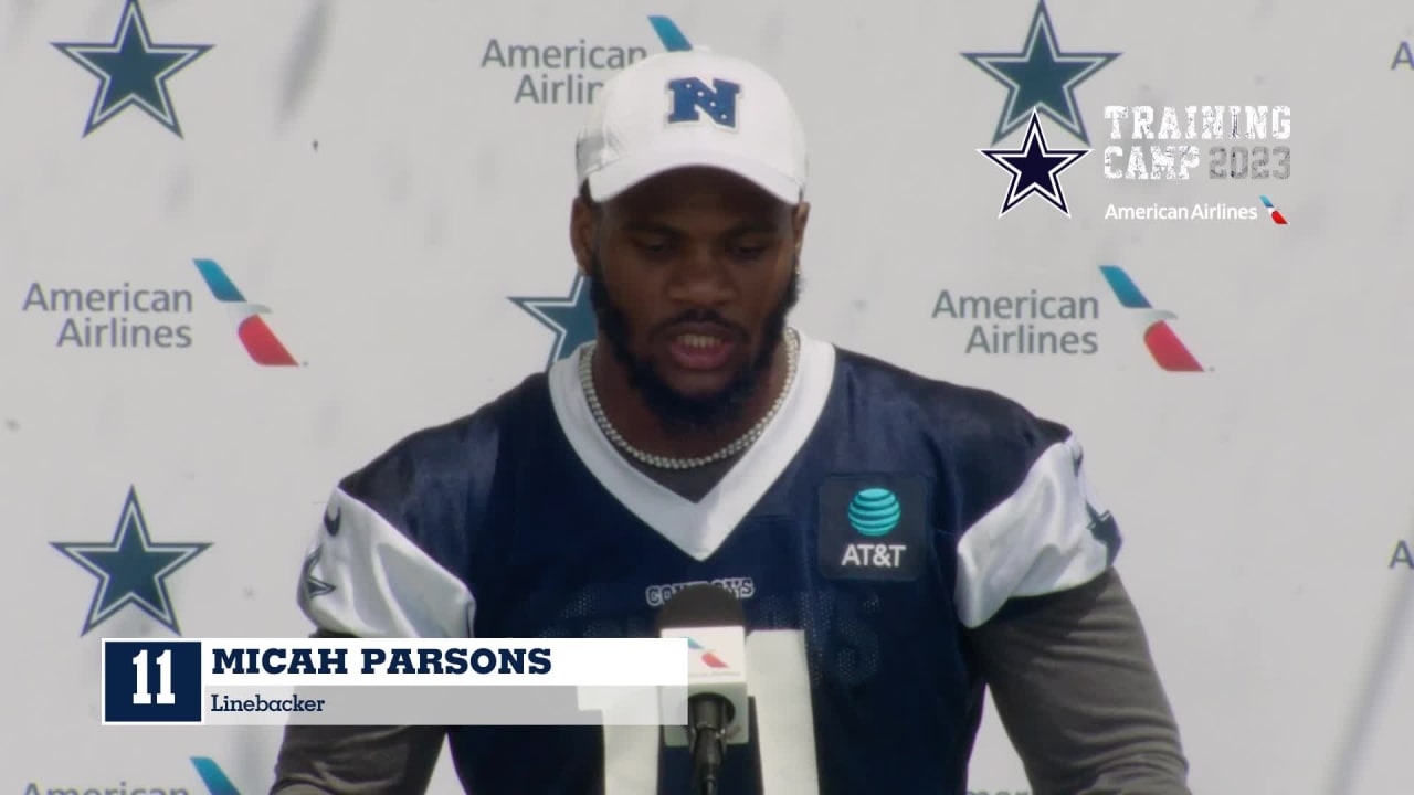 Micah Parsons addresses his fight at Cowboys practice