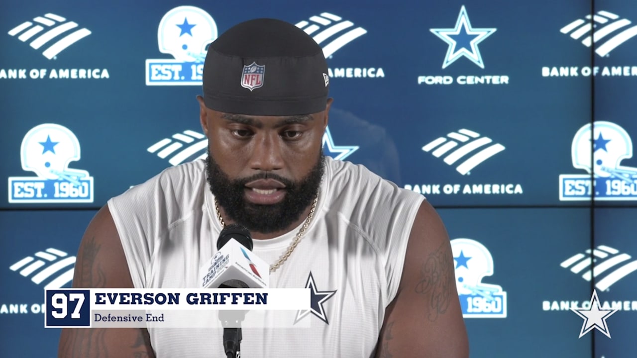 Dallas Cowboys defensive tackle Everson Griffin (97) watches a