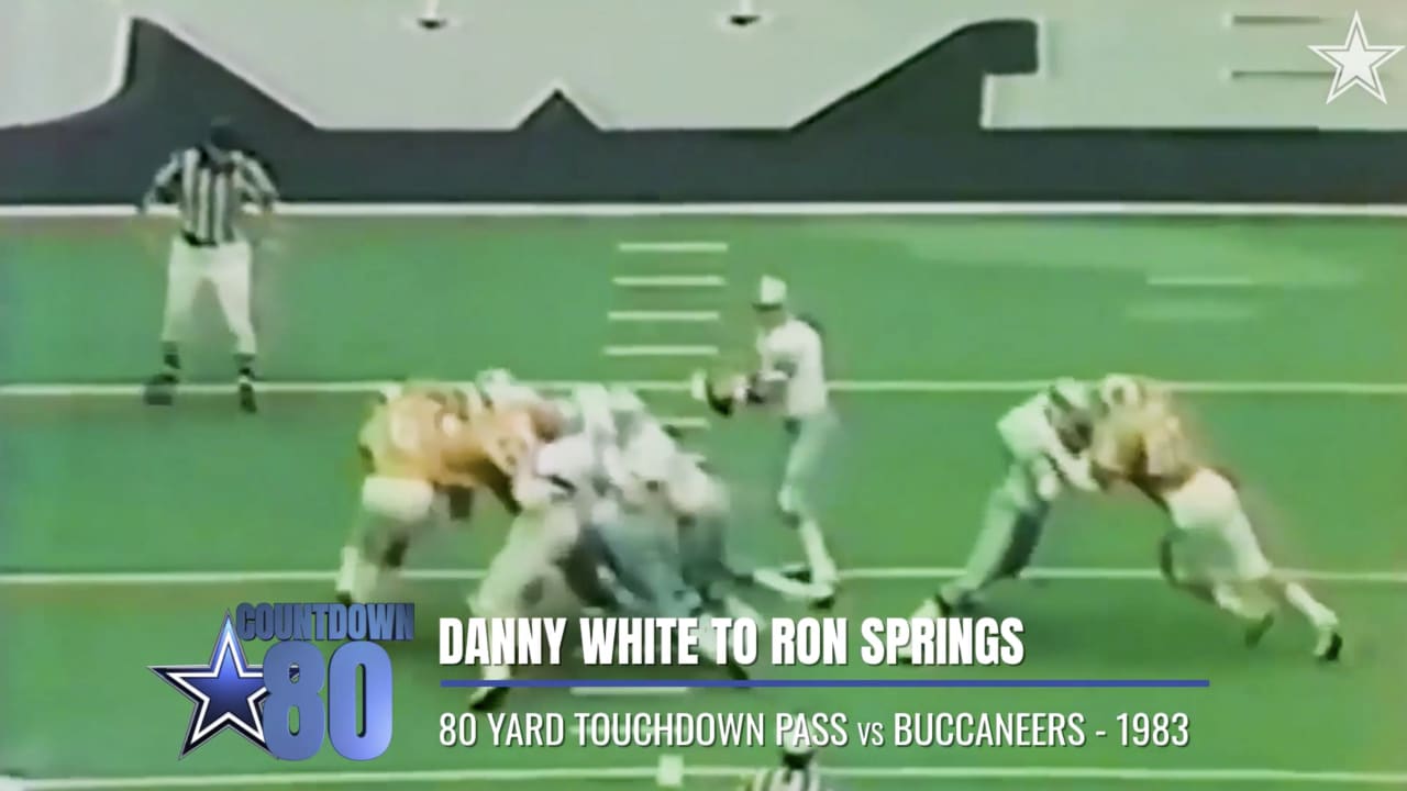 1983 Tampa Bay@Dallas Danny White 80yd TD pass to Ron Springs 