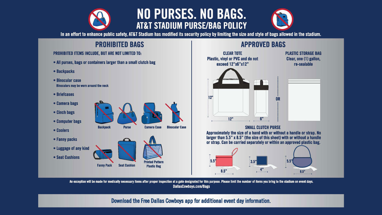 AT&T Stadium Bag Policy