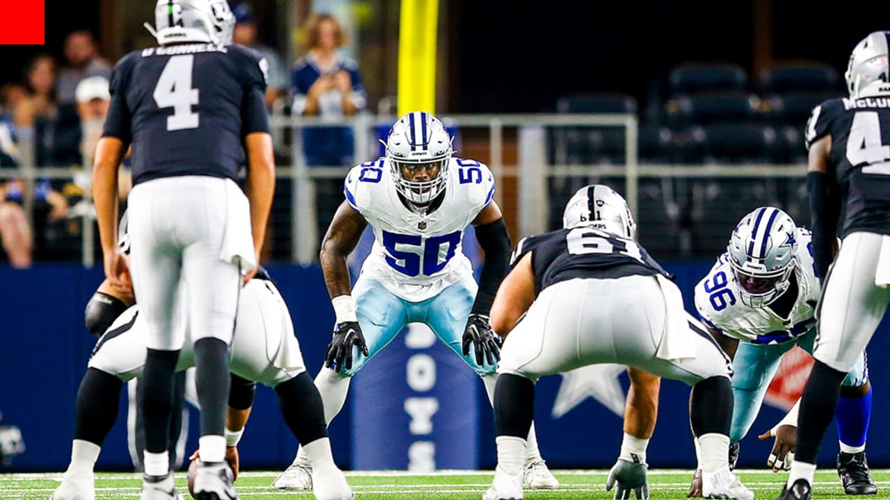 Dallas Cowboys linebacker Devin Harper (50) is seen during an NFL