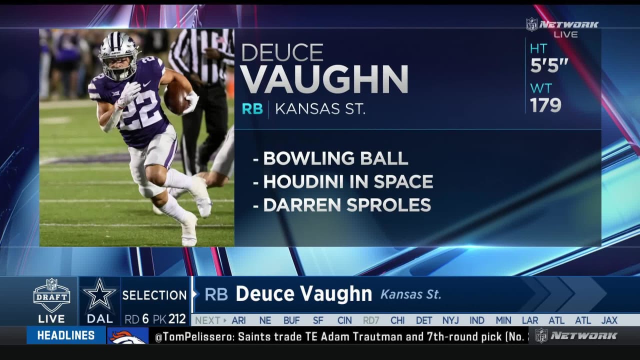 Dallas Cowboys pick Kansas State's Deuce Vaughn in 2023 NFL Draft