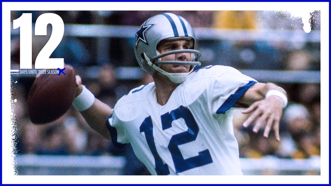 Roger Staubach Jersey White Cowboys Elite Rush Men