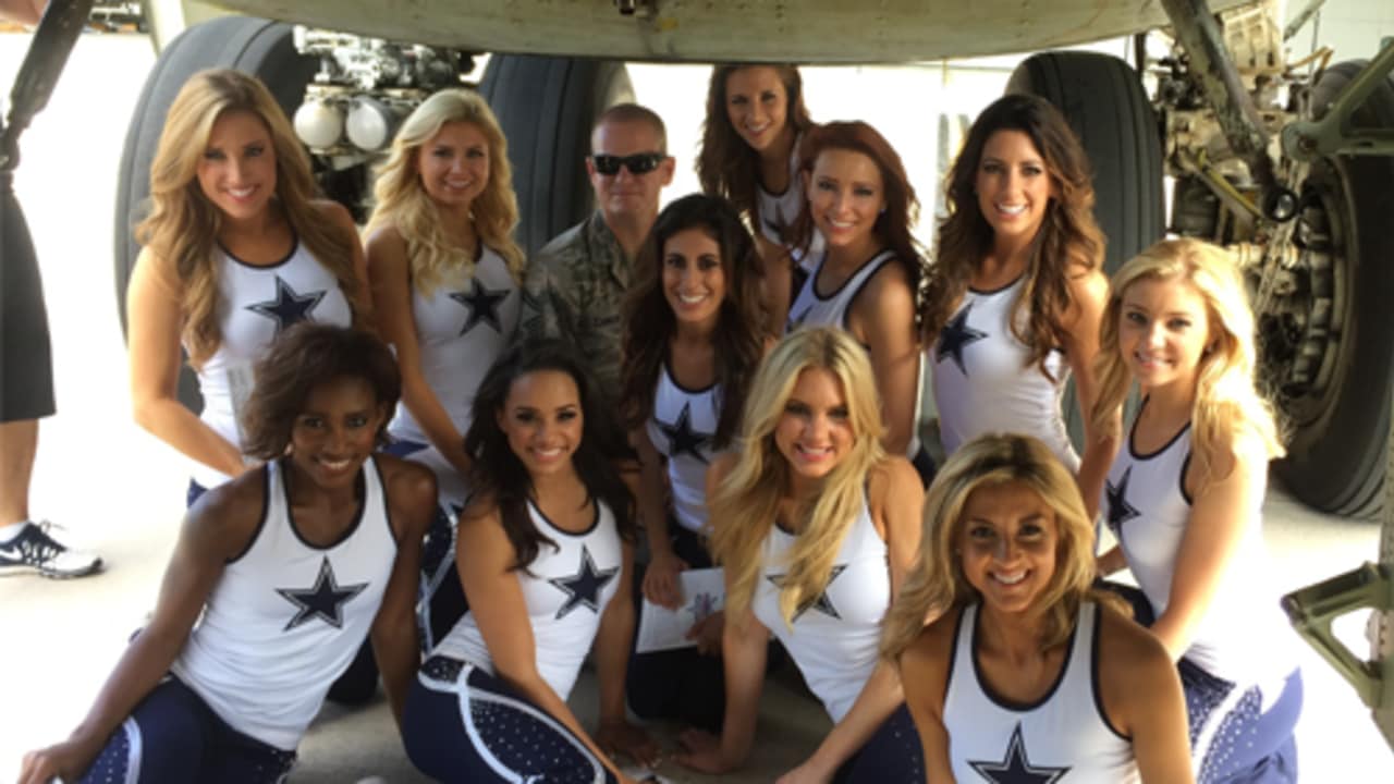 Dallas Cowboys Cheerleaders visit CAFB families during USO tour