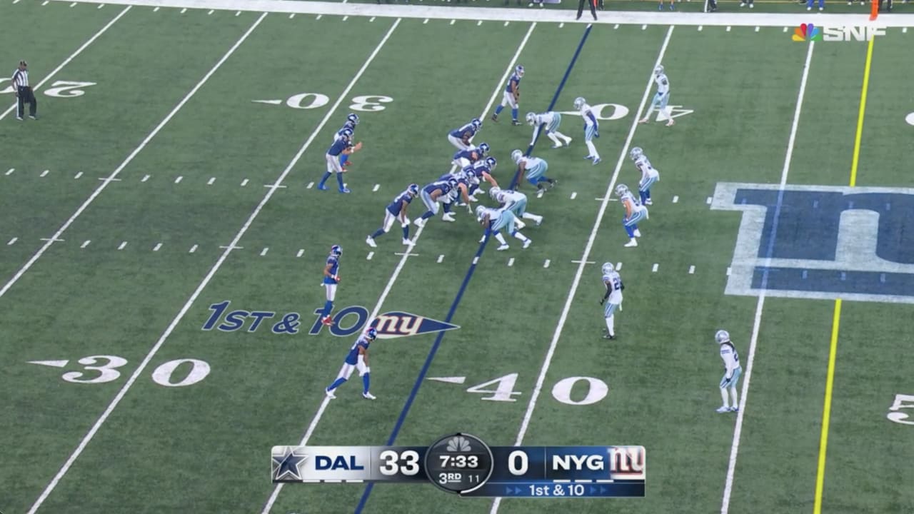 Dallas Cowboys defensive lineman Osa Odighizuwa rains on the New York  Giants' parade for a sack on Giants quarterback Daniel Jones