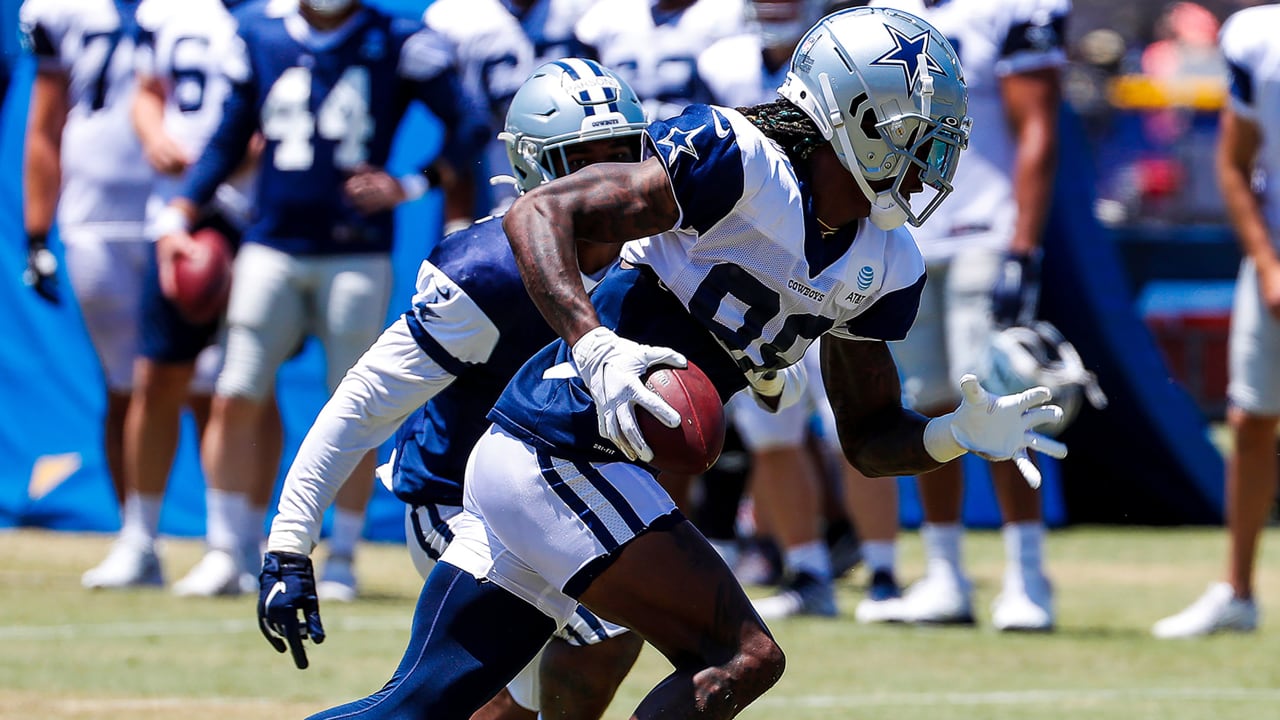 Wide receiver (88) CeeDee Lamb of the Dallas Cowboys catches a punt against  the Los Angeles Chargers in an NFL football game, Sunday, Sept. 19, 2021,  in Inglewood, Calif. The Cowboys defeated