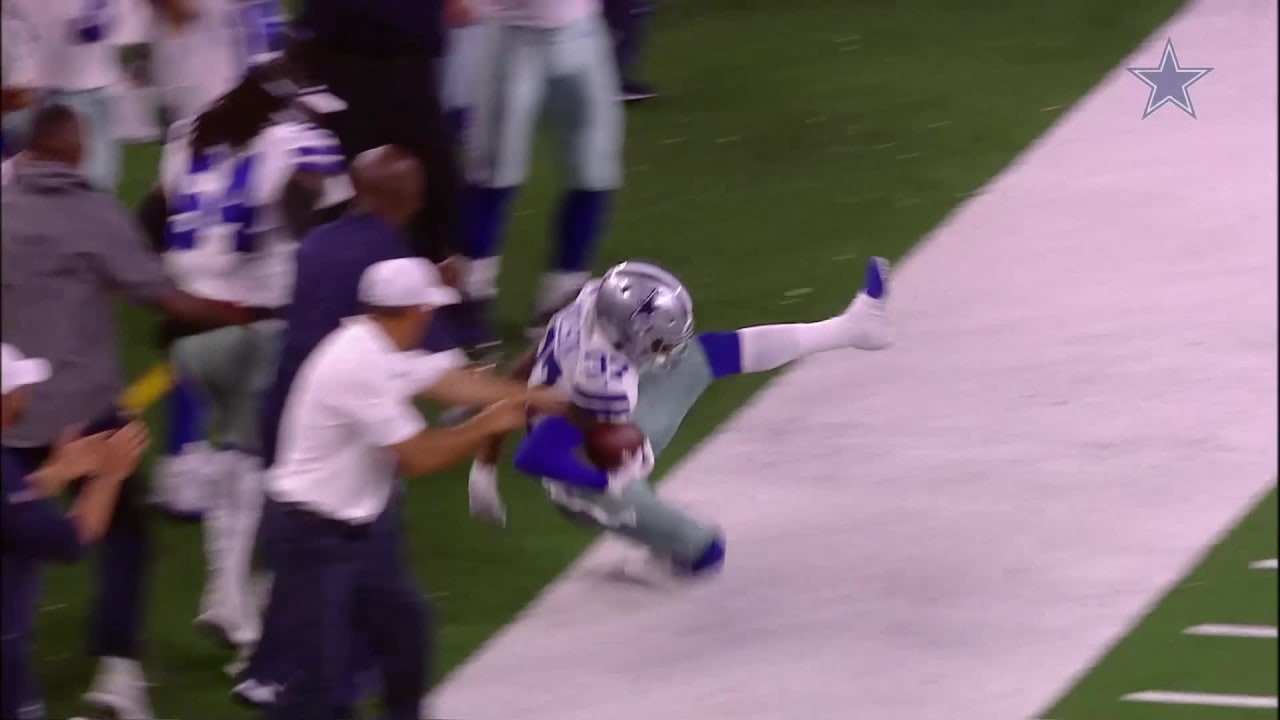 Dallas Cowboys  Donovan Wilson Interception with the Toe-Drag 