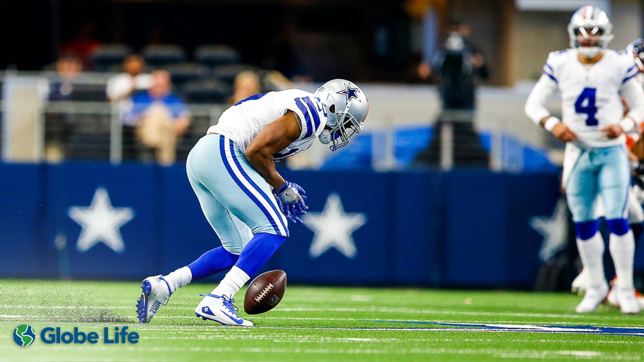 Game images from a contest between the National Football League Dallas  Cowboys and the Denver Broncos at the Cowboys' home field AT&T Stadium in  Arlington, Texas