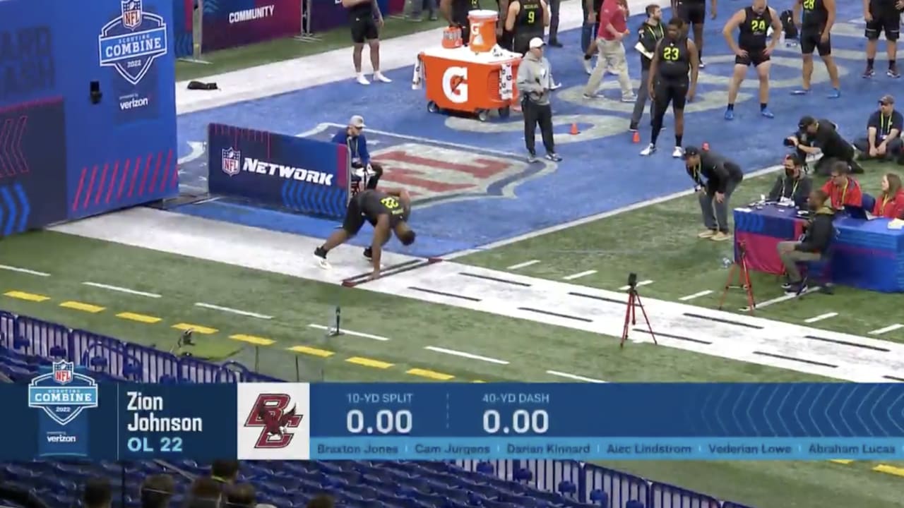 Zion Johnson  2022 NFL Scouting Combine Workout