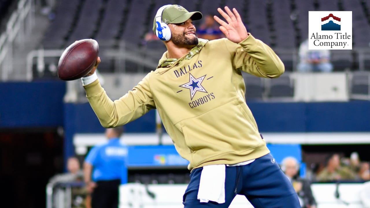 Dak Prescott throws football in 'MNF' warmups, hopes to be ready