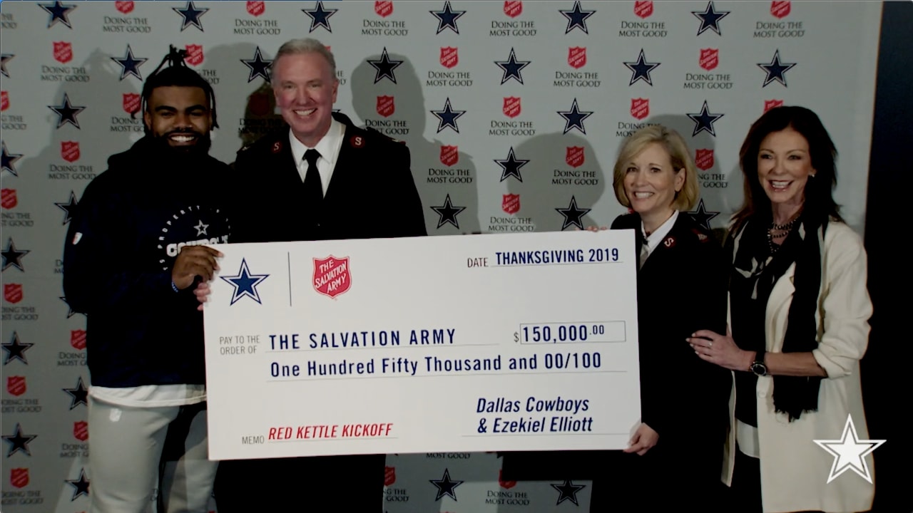 This Salvation Army kettle celebration just cost Cowboys stars Dak  Prescott, Ezekiel Elliott $26,522 total