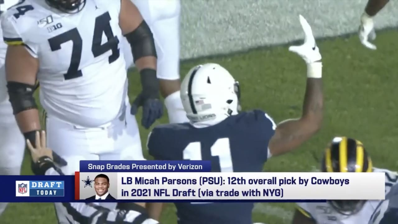 The Dallas Cowboys select LB Micah Parsons at No. 12