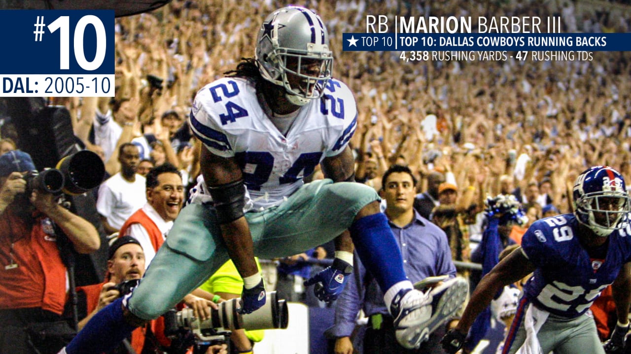 Dallas Cowboys running back Marion Barber, left, and running back