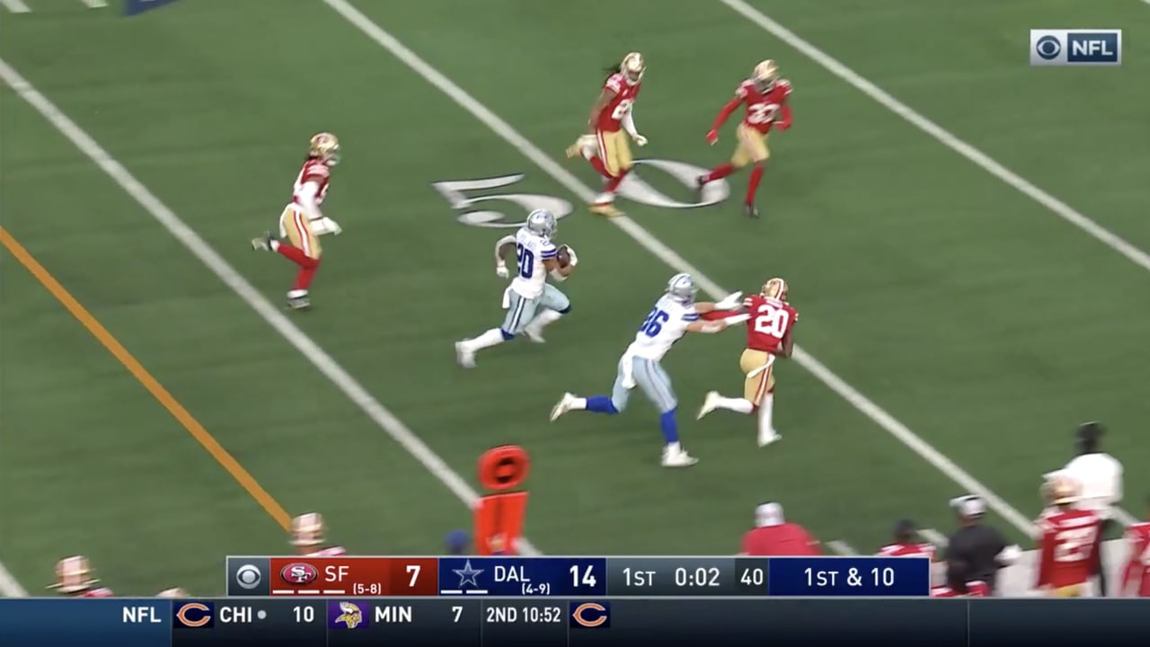 Dallas Cowboys running back Tony Pollard's insane spin sparks 40