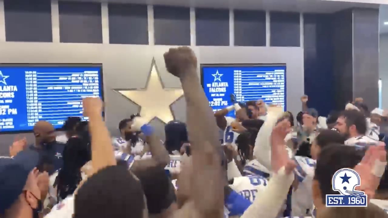 Postgame locker room celebration