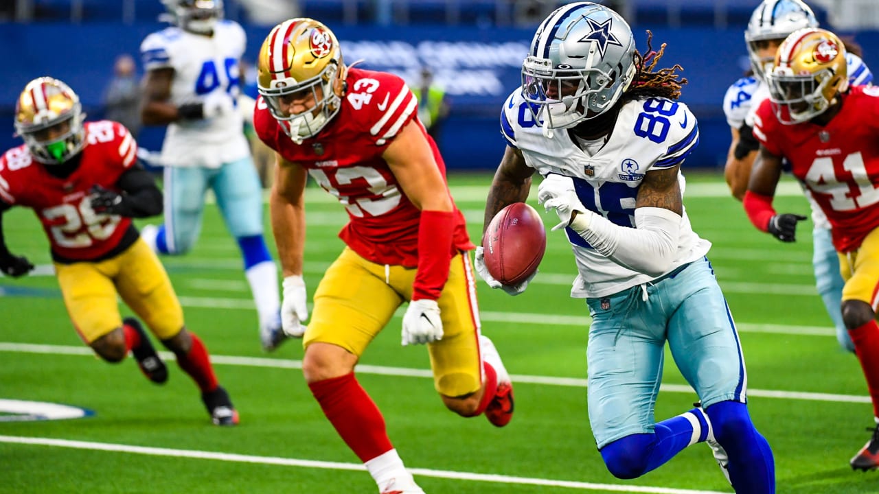 What jerseys are the Dallas Cowboys wearing vs. the 49ers?