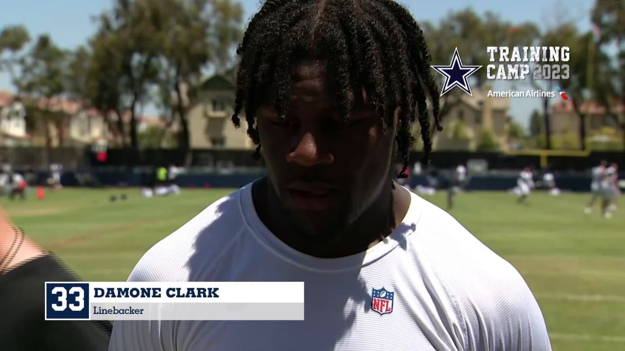 Dallas Cowboys linebacker Damone Clark (33) is seen during the