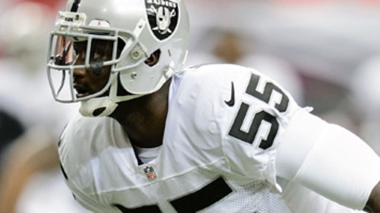 Oakland Raiders linebacker Rolando McClain (55) before an NFL